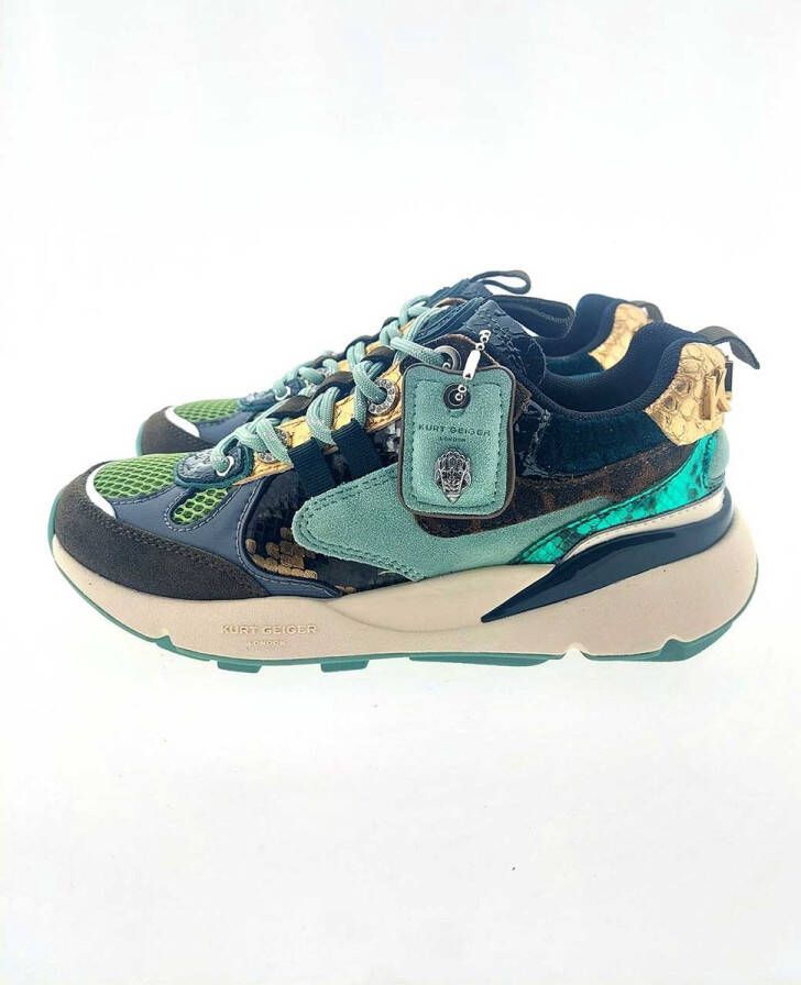 Kurt Geiger 5064379619 runner sneaker groen combi