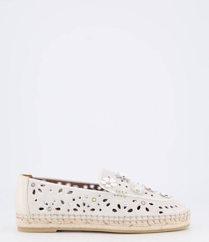 Kurt Geiger Dames Flower Espadrille Loafer Beige