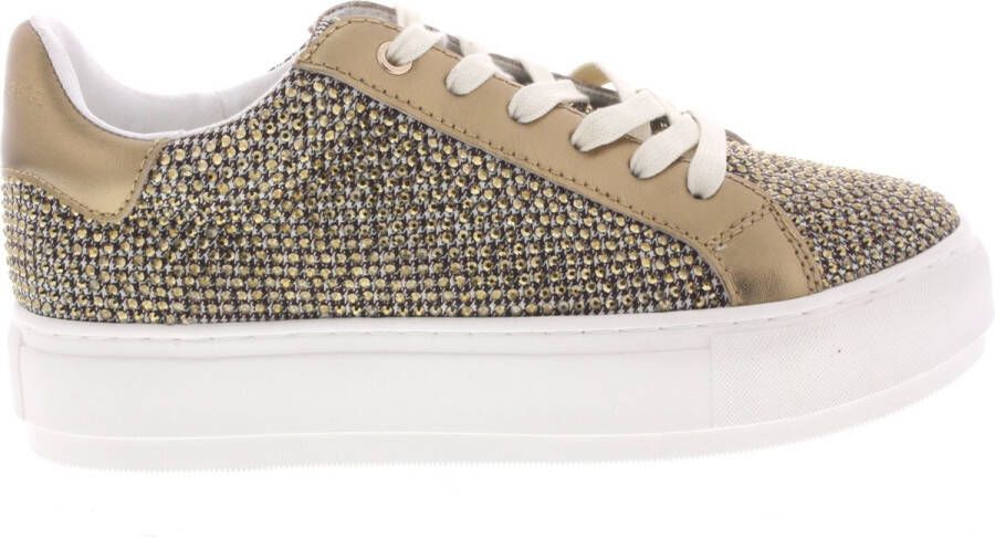 Kurt Geiger Beige Lage Top Sneakers met Strass Multicolor Dames