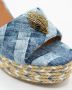 Kurt Geiger Dames Pumps Kensington Espadrille Denim Jeansblauw - Thumbnail 6