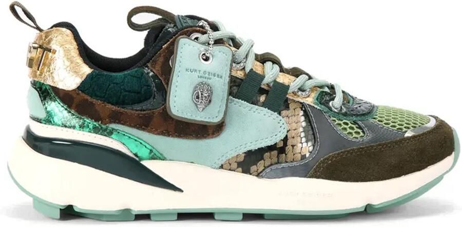 Kurt Geiger 5064379619 runner sneaker groen combi