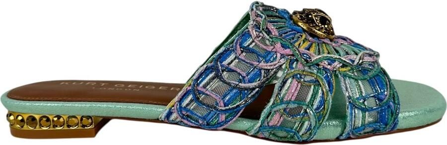 Kurt Geiger Dames Slipper Blauw 5600589999 89 Chelsea Woven