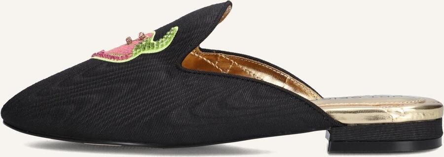 Kurt Geiger London Embroidedered Slipper Instappers Dames Zwart - Foto 5
