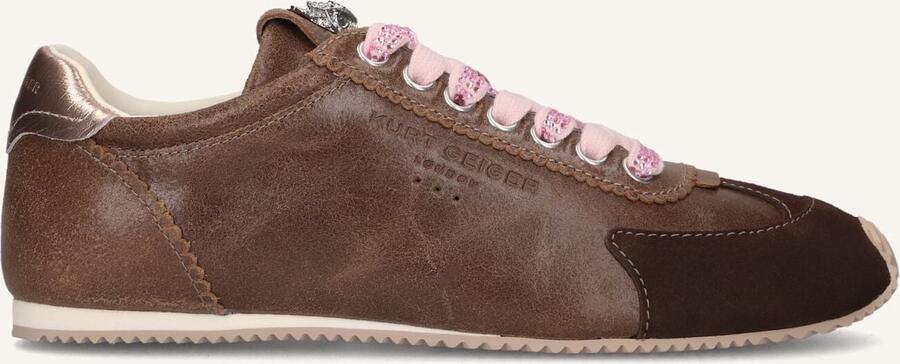 Kurt Geiger London Islington Sneaker Sneakers Dames Leren Sneaker Bruin