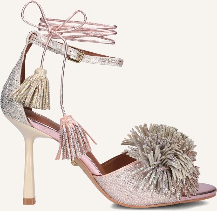 Kurt Geiger London Pom Ankle Tie Sandal Sandalen Dames Roze