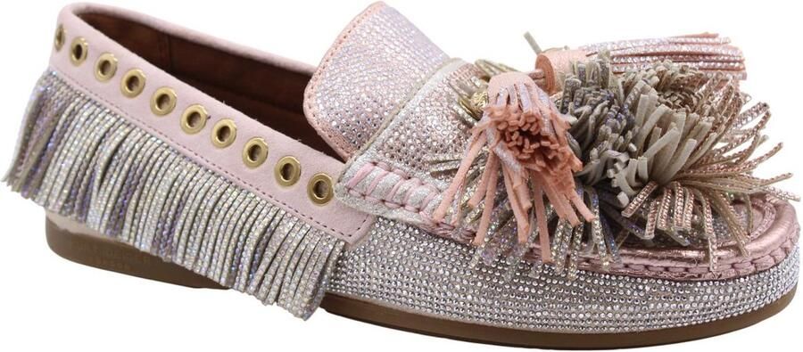 Kurt Geiger London Pom Moccasin Mocassins Dames Instappers Zilverkleurig - Foto 6