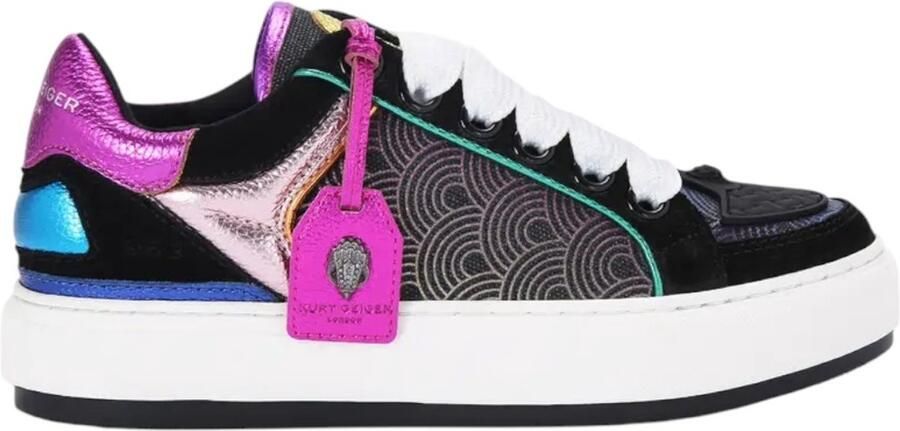 Kurt Geiger London Southbank Sneakers Leren Sneaker Dames Zwart