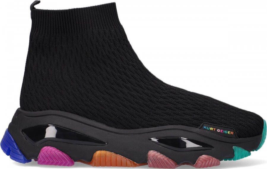 Kurt Geiger London Lettie Knit Sock Hoge sneakers Dames Zwart
