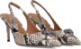 Kurt Geiger Belgravia slingback van leer met slangenprint - Thumbnail 2