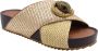 Kurt Geiger London Chelsea Cross Strap Slippers Dames Goudkleurig - Thumbnail 2