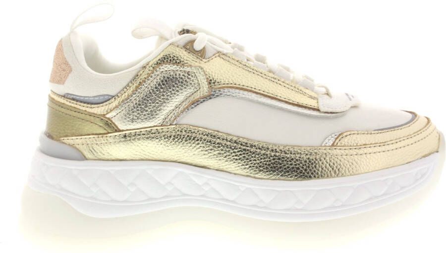 KURT GEIGER LONDON Lage Sneakers Dames Kensington Pump Sneaker Maat: 38 Materiaal: Leer Kleur: Goud