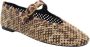 Kurt Geiger Mayfair suède ballerina's met panterprint en strass beige bruin - Thumbnail 3
