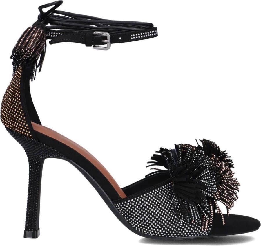 Kurt Geiger London Pom Ankle Tie Sandalen Dames Zwart