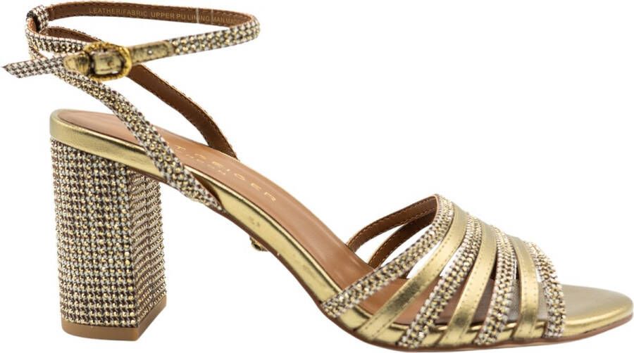 Kurt Geiger Pierra sandalette van leer met metallic finish