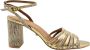 Kurt Geiger Pierra sandalette van leer met metallic finish - Thumbnail 1