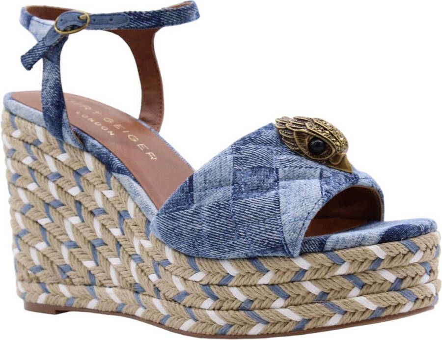 Kurt Geiger Dames Pumps Kensington Espadrille Denim Jeansblauw