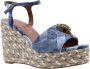 Kurt Geiger Dames Pumps Kensington Espadrille Denim Jeansblauw - Thumbnail 4