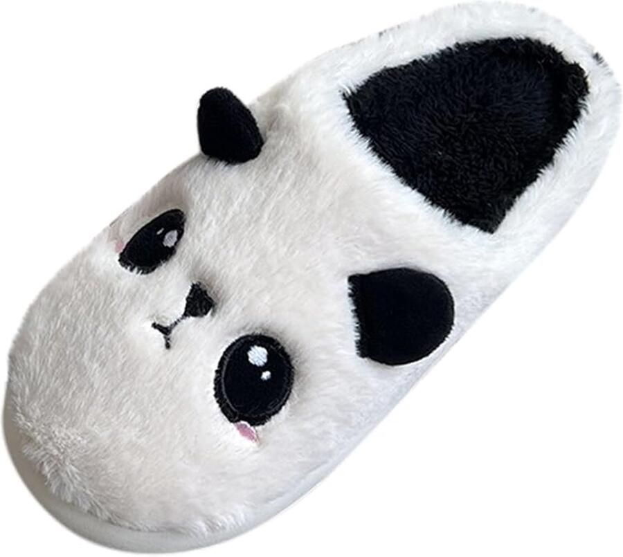 KZQ Universele Pluche Dames Slippers Met Dierenprint (Geschikt Voor 43-44) Schattige Cartoonstijl