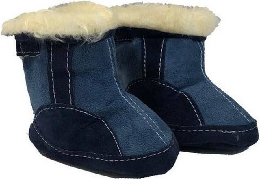 LA Petite COURONNE Babylaarzen Suedine Klittenband Navy