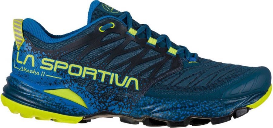 La Sportiva Akasha II Trailrunningschoenen Heren Storm Blue Lime Punch