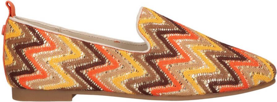 La Strada Loafer multicolour oranje bruin dames