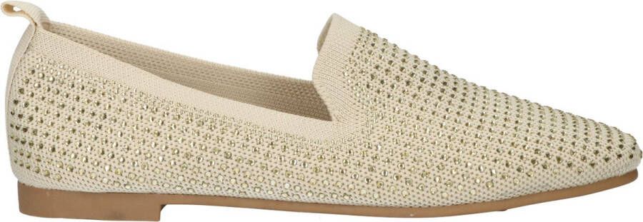 La Strada Beige loafer met steentjes dames