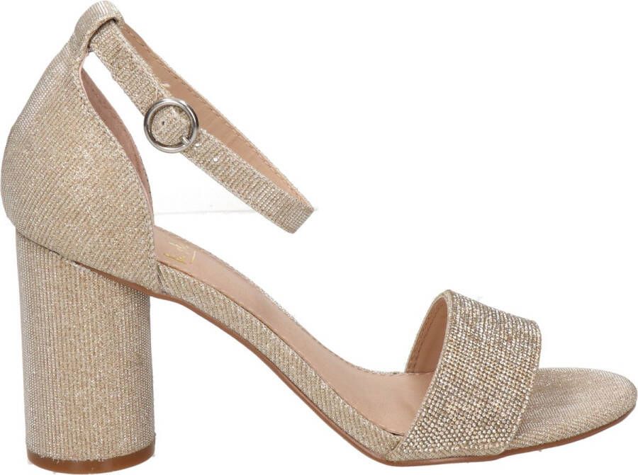 La strada Gouden Glitter Sandalette met Enkelbandje Yellow Dames - Foto 2