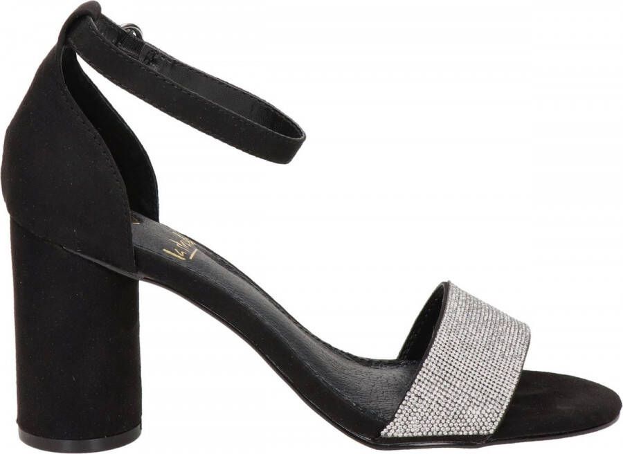 La strada Zwarte Glitter Sandalette met Enkelband Black Dames - Foto 4