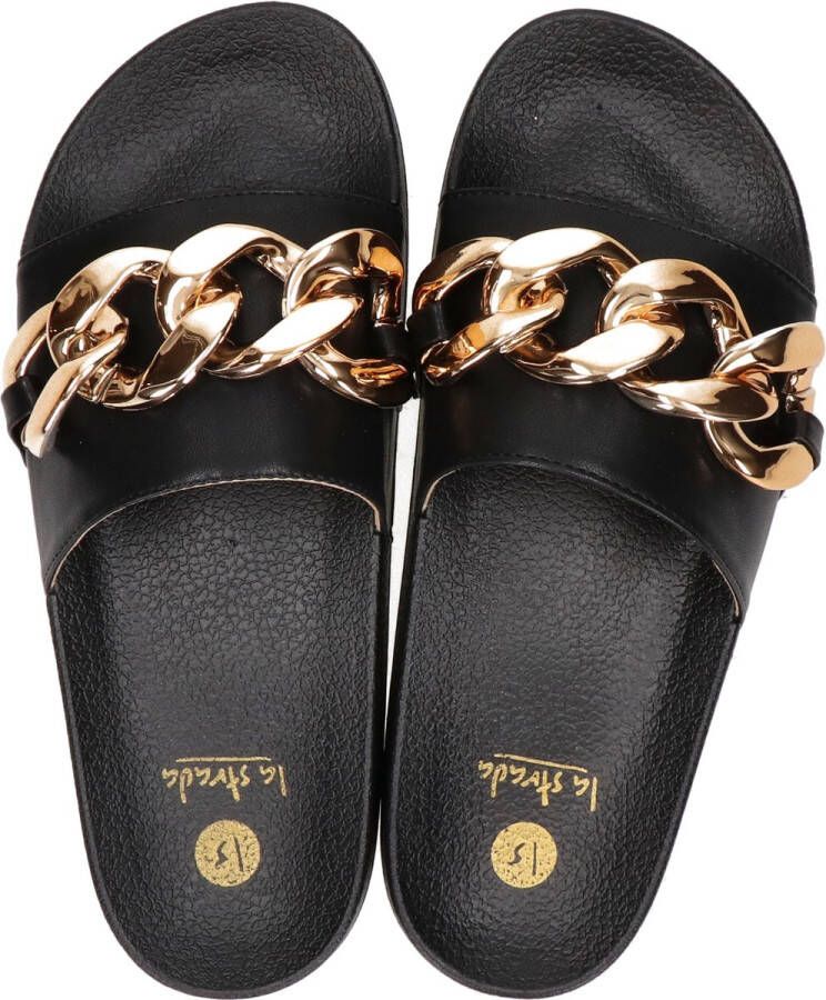 La Strada dames slipper Zwart