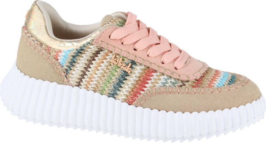 La Strada Dames Sneakers Stof Beige