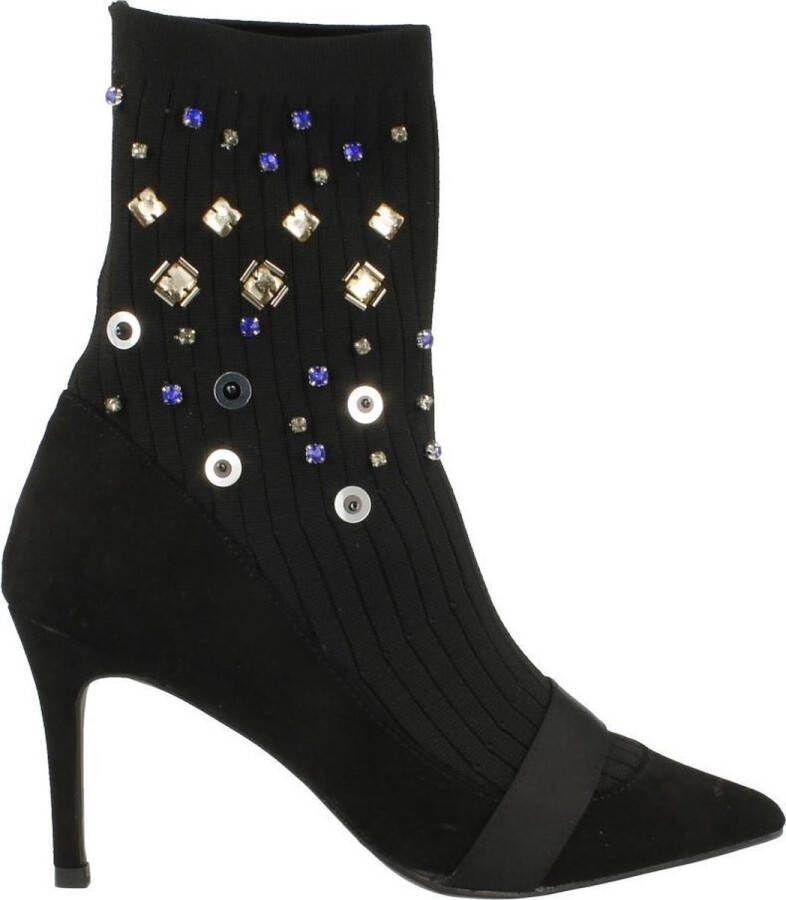 La Strada 1707059-2201A BLACK dames enkellaarzen gekleed zwart