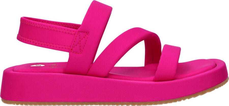 La strada Flat Sandals Green Pink Dames