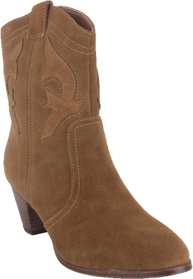 La Strada 2581132-0224 COGNAC dames enkellaarzen gekleed bruin