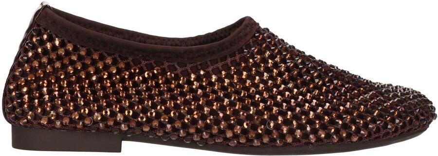 La Strada Ballerina Bruin Met Steentjes Damesschoenen