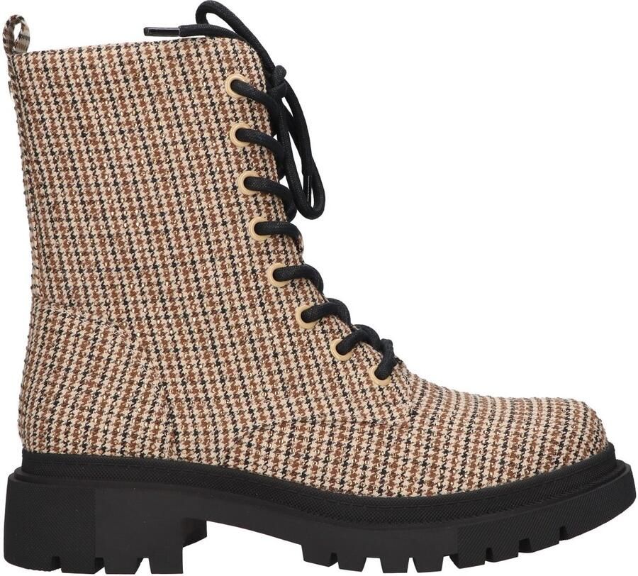 La Strada Bootie Beige Textiel Damesschoenen