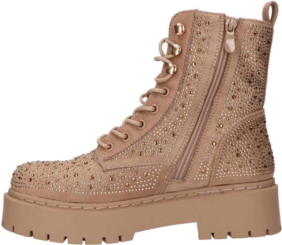 La Strada Bootie Met Steentjes Beige Suede Damesschoenen - Foto 2