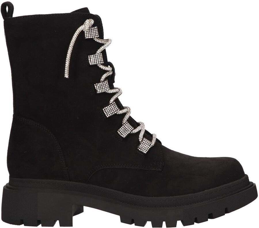 La Strada Bootie Zwart Textiel Damesschoenen