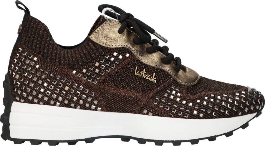 La Strada Bruine sneaker met steentjes dames - Foto 2