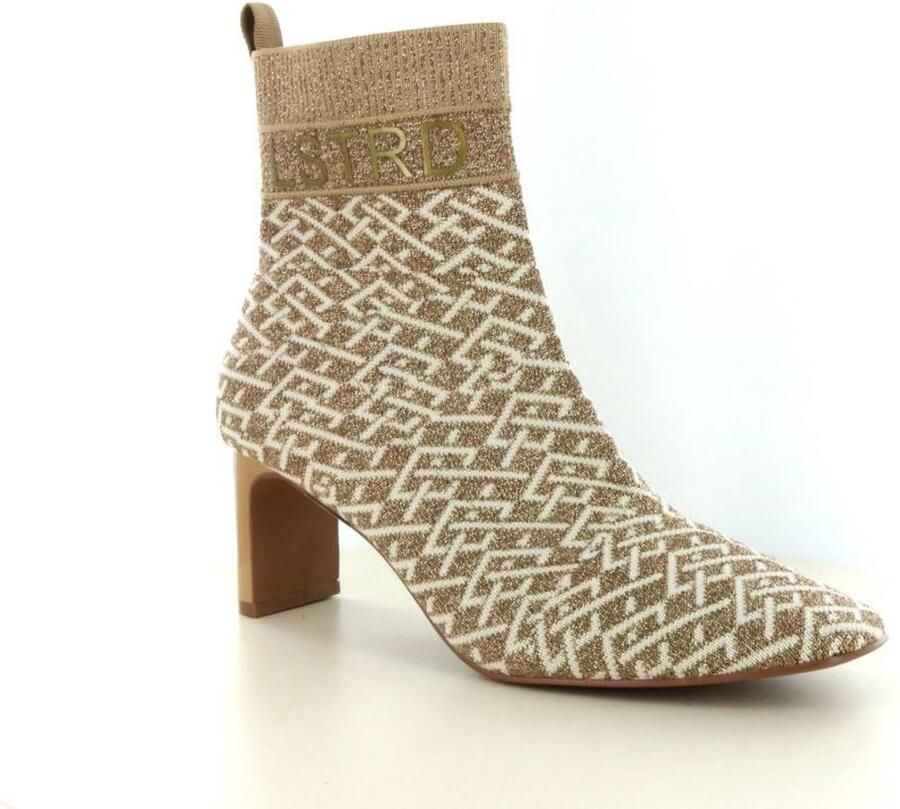 La Strada Enkellaars Goud Beige Knitted Damesschoenen - Foto 3