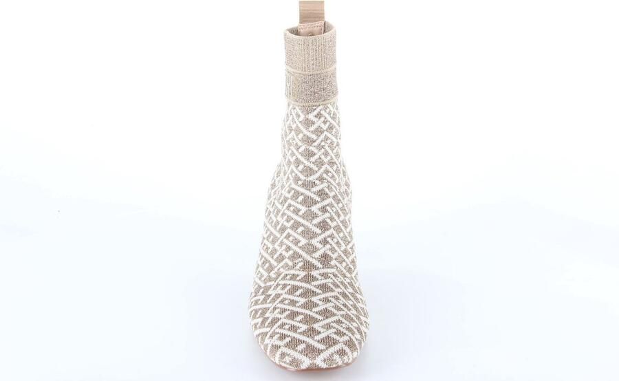 La Strada Enkellaars Goud Beige Knitted Damesschoenen - Foto 5