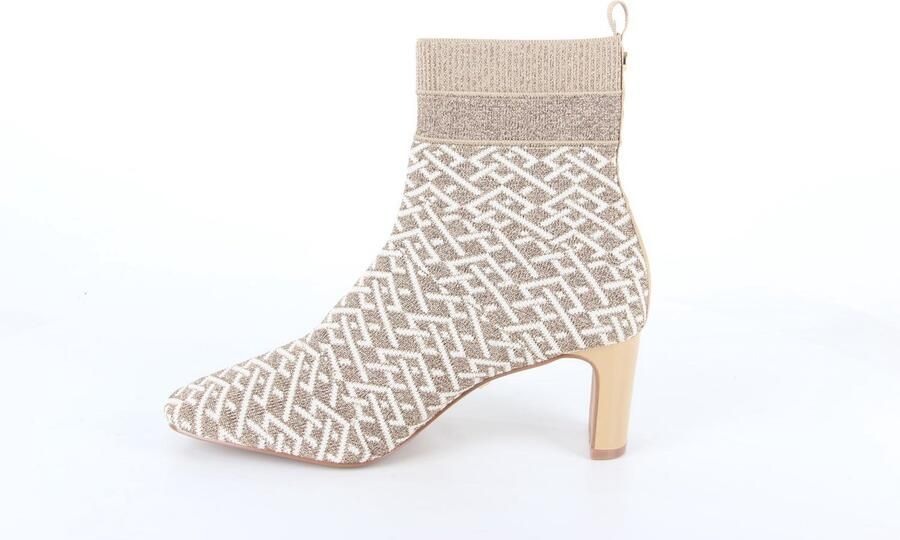La Strada Enkellaars Goud Beige Knitted Damesschoenen - Foto 7