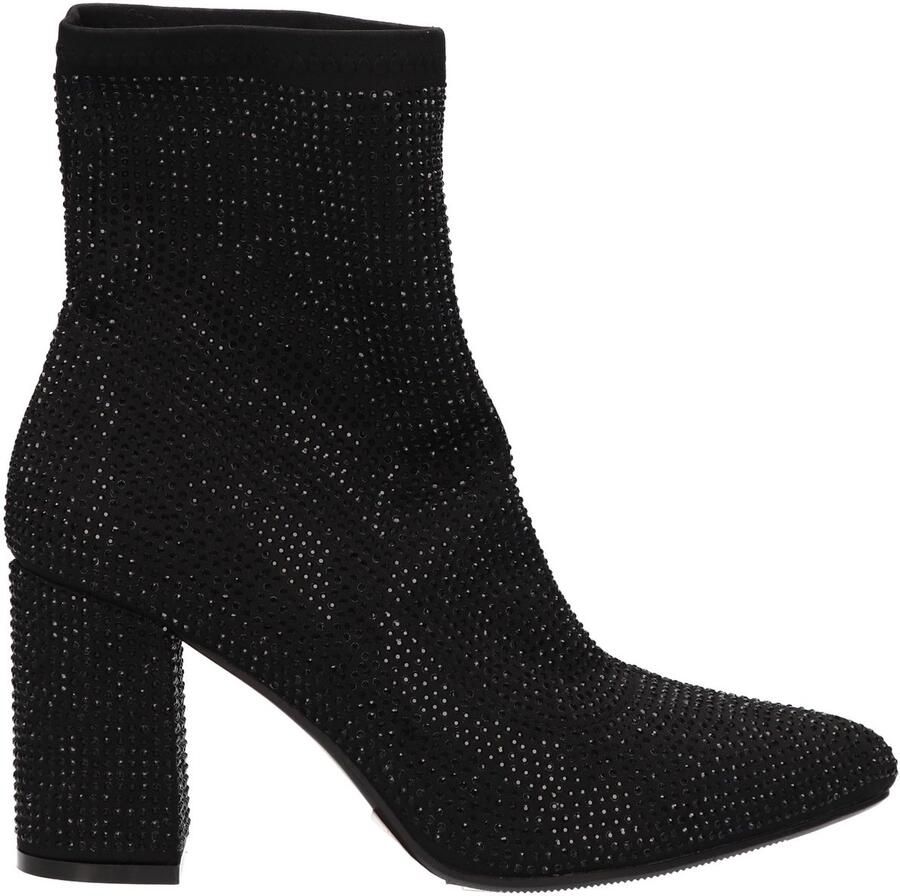 La Strada Enkellaars Zwart Textiel Damesschoenen