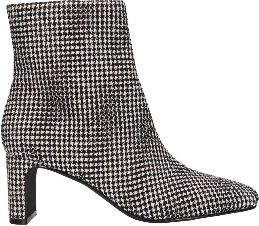 La Strada Enkellaars Zwart Wit Patroon Damesschoenen