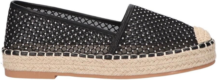 La Strada Espadrille Zwart Mesh Damesschoenen