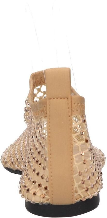 La Strada Flats Met Steentjes Goud Mesh Damesschoenen