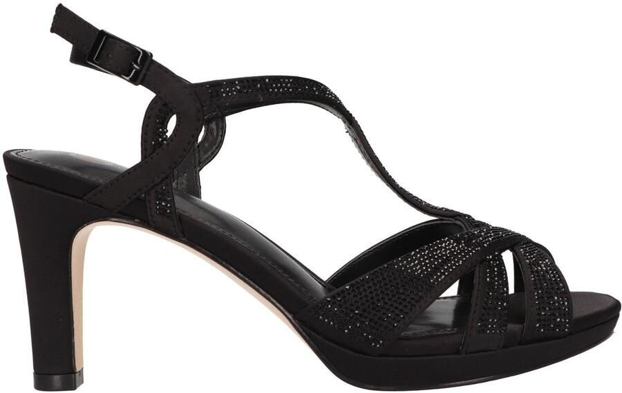 La Strada Hakken Zwart Glitter Damesschoenen