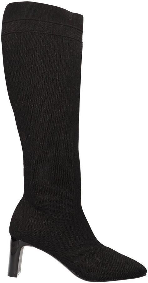 La Strada 2404538-4500 BLACK SILVER KNITTED dames laarzen gekleed zwart