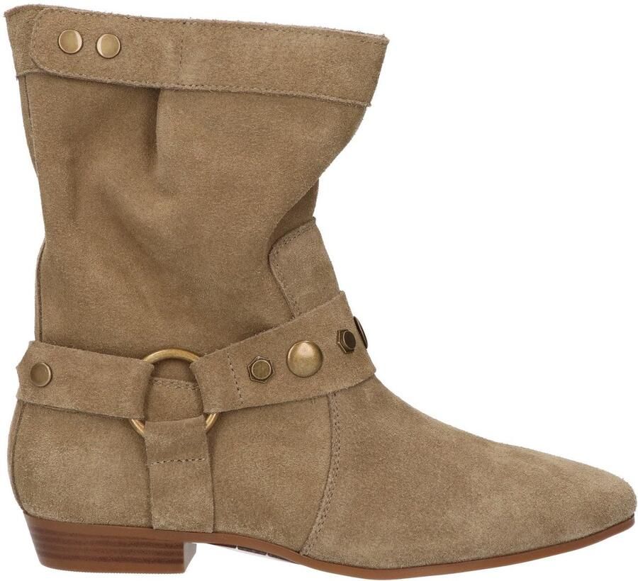 La Strada Laars Kaki Suede Damesschoenen