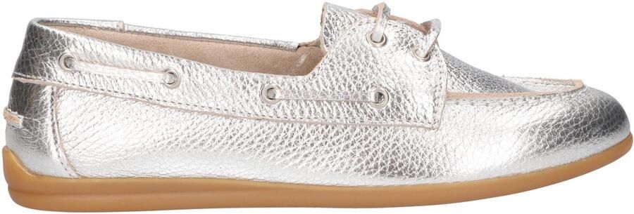 La Strada Leren Mocassin Zilver Metallic Damesschoenen