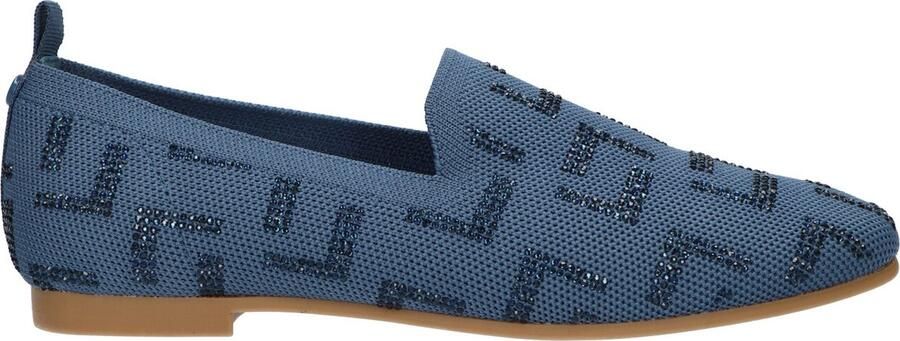La Strada Loafer Blauw Knitted Damesschoenen